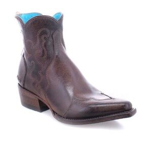 BED|STU Dark Brown Leather Ankle Booties